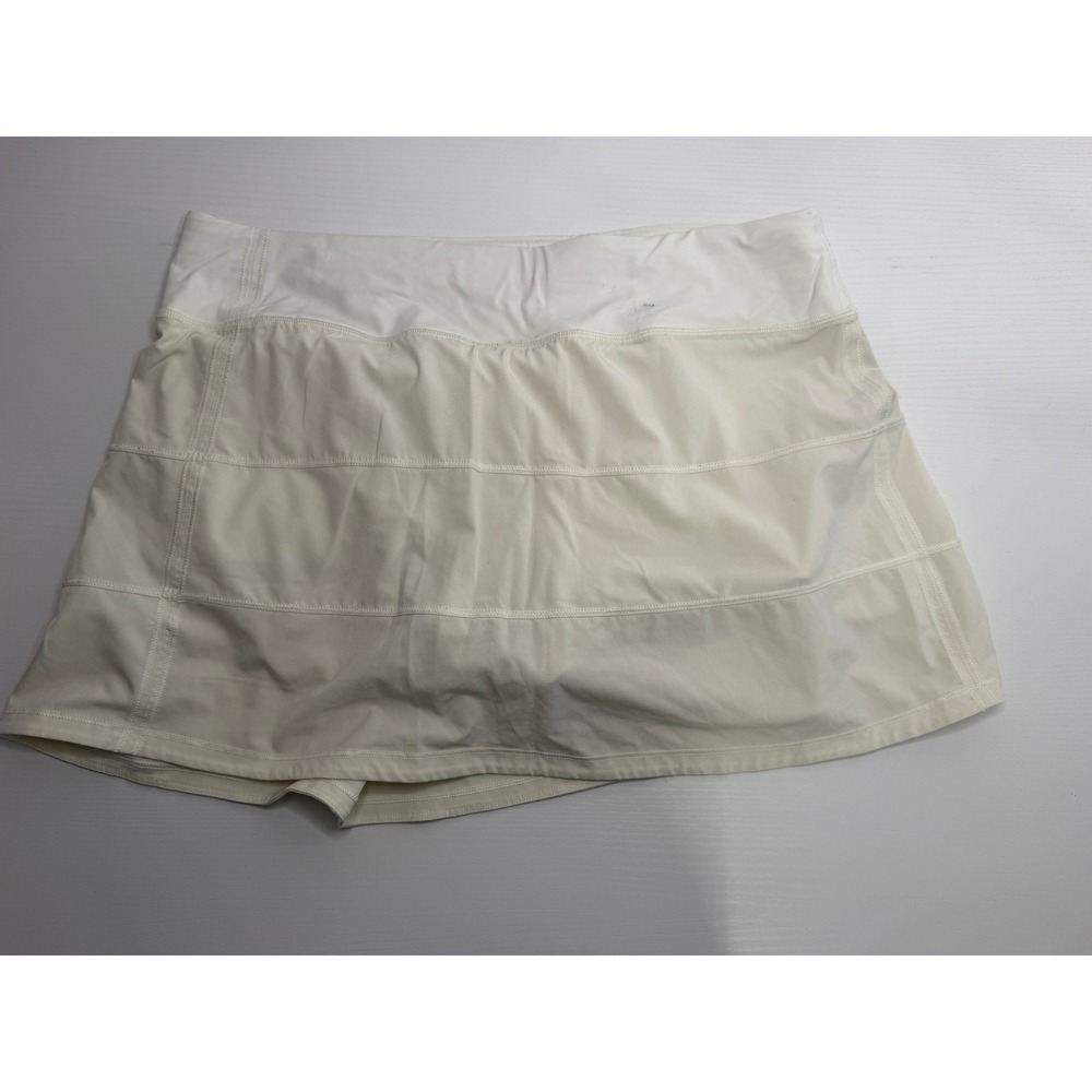 Lululemon Pace Rival Skirt light yellow/cream Tennis Running Skort Size 10